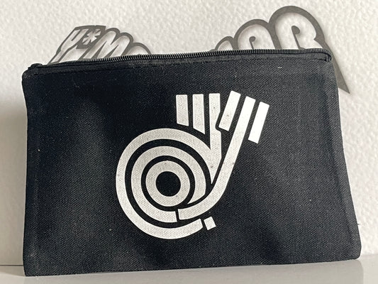 Musik an Welt aus - Canvas Kosmetiktasche - Vintage Style Makeup Organizer Bag