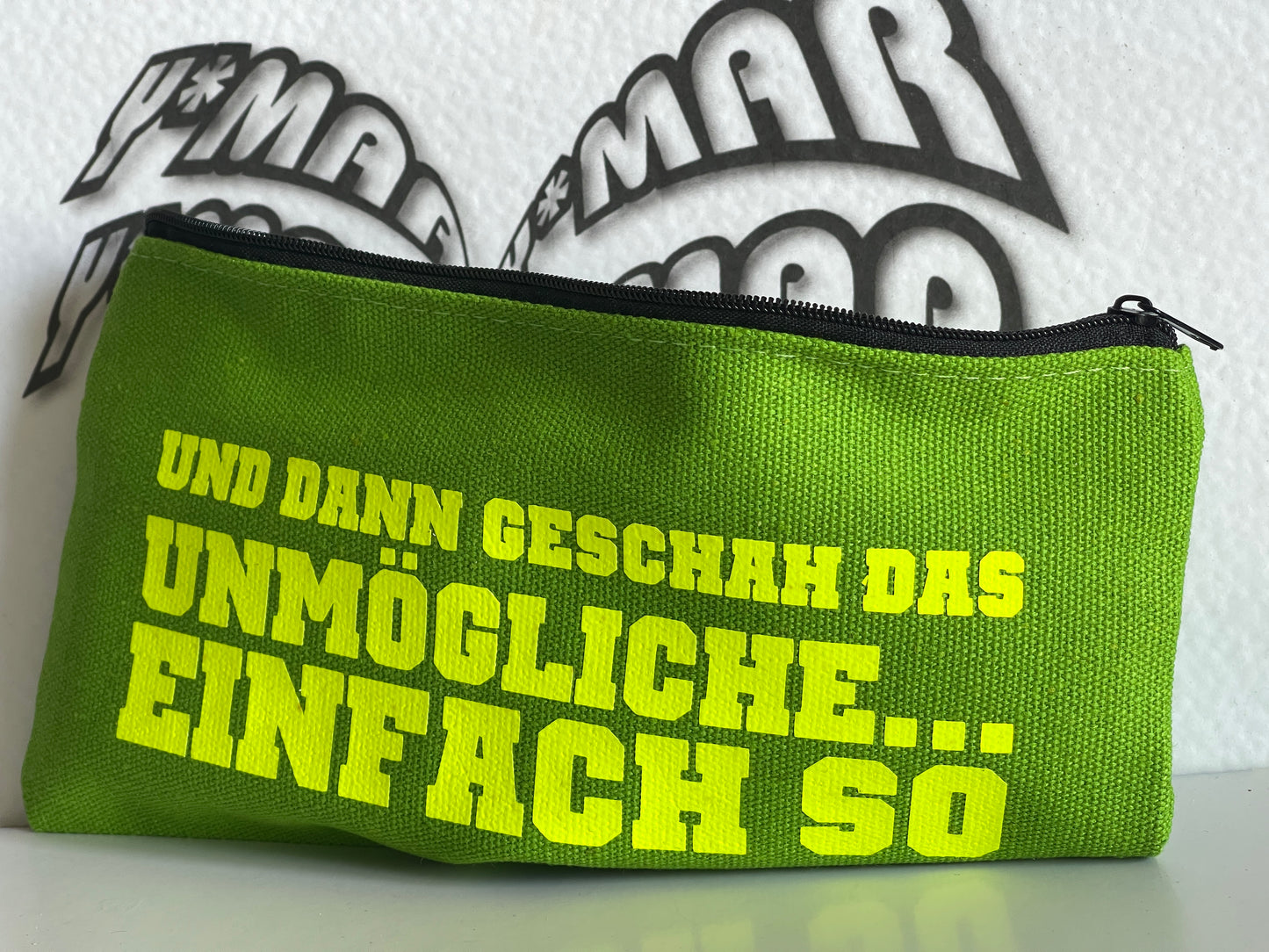 Und dann geschah das Unmögliche… Canvas Kosmetiktasche - Vintage Style Makeup Pouch Bag