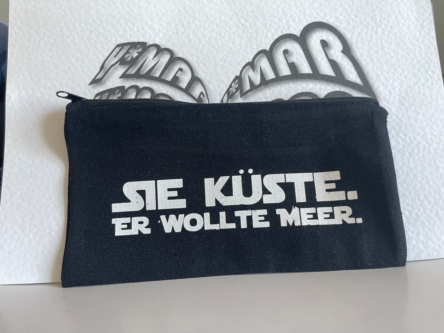 Sie Küste. Canvas Kosmetiktasche - Vintage Style Makeup Bag