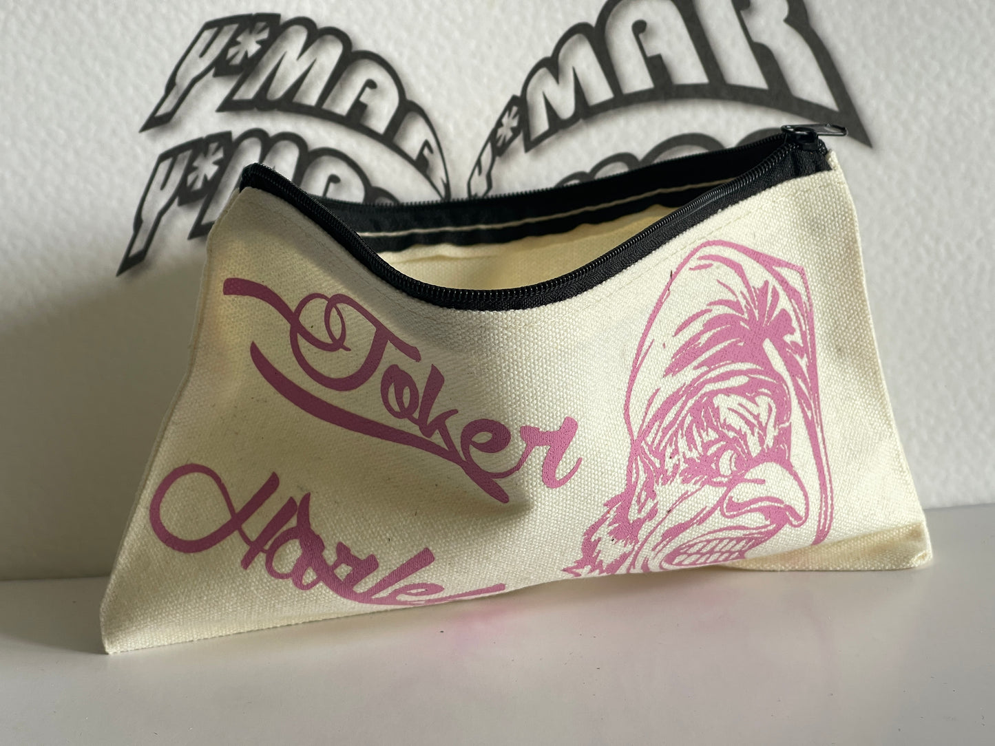 Joker Canvas Kosmetiktasche - Vintage Style Makeup Bag