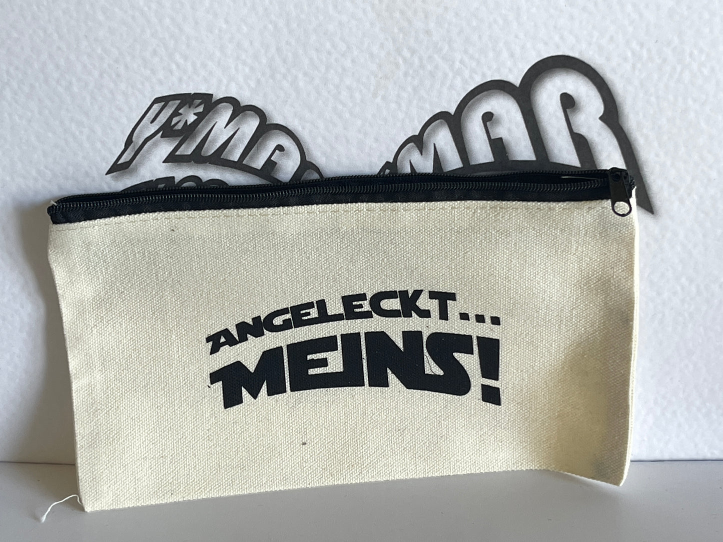Angeleckt Meins - Festival & Weekend Organizer Bag | Club & Party Accessoires | Canvas 210x115mm