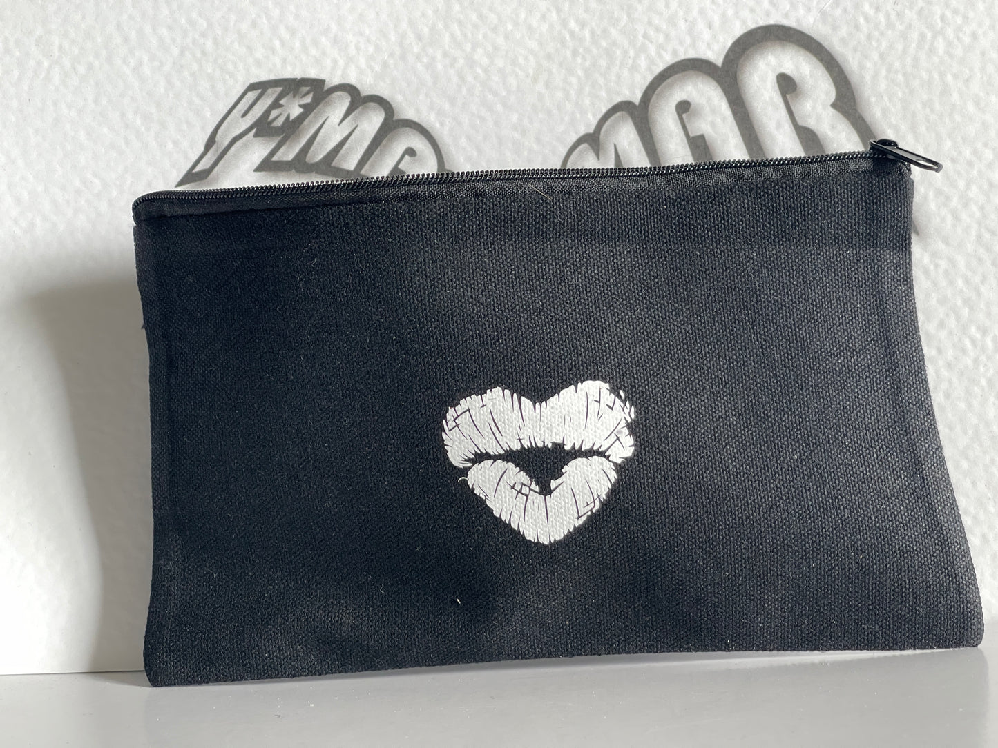 Lieblingsmensch - Canvas Kosmetiktasche - Vintage Style Makeup Organizer Bag