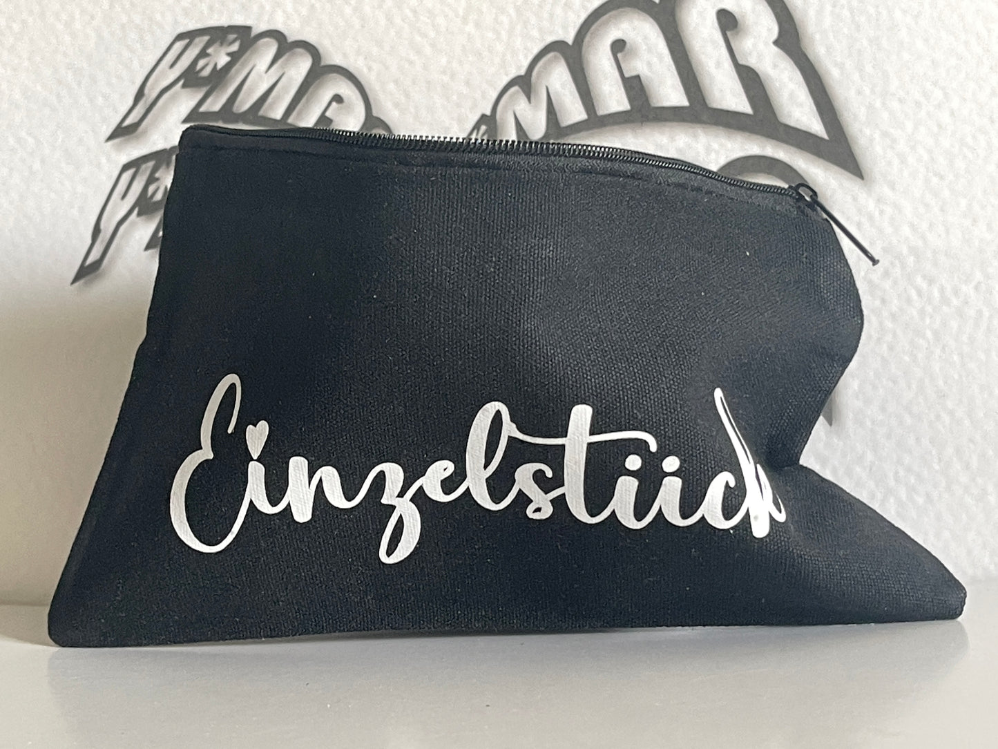 Einzelstück - Canvas Kosmetiktasche - Vintage Style Makeup Bag