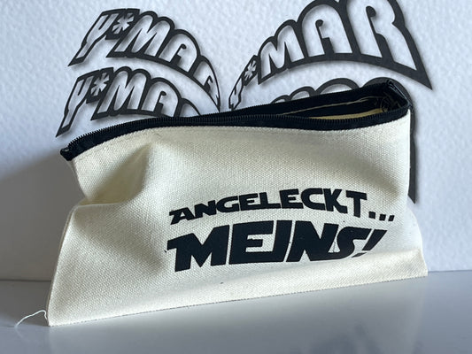 Angeleckt Meins - Festival & Weekend Organizer Bag | Club & Party Accessoires | Canvas 210x115mm