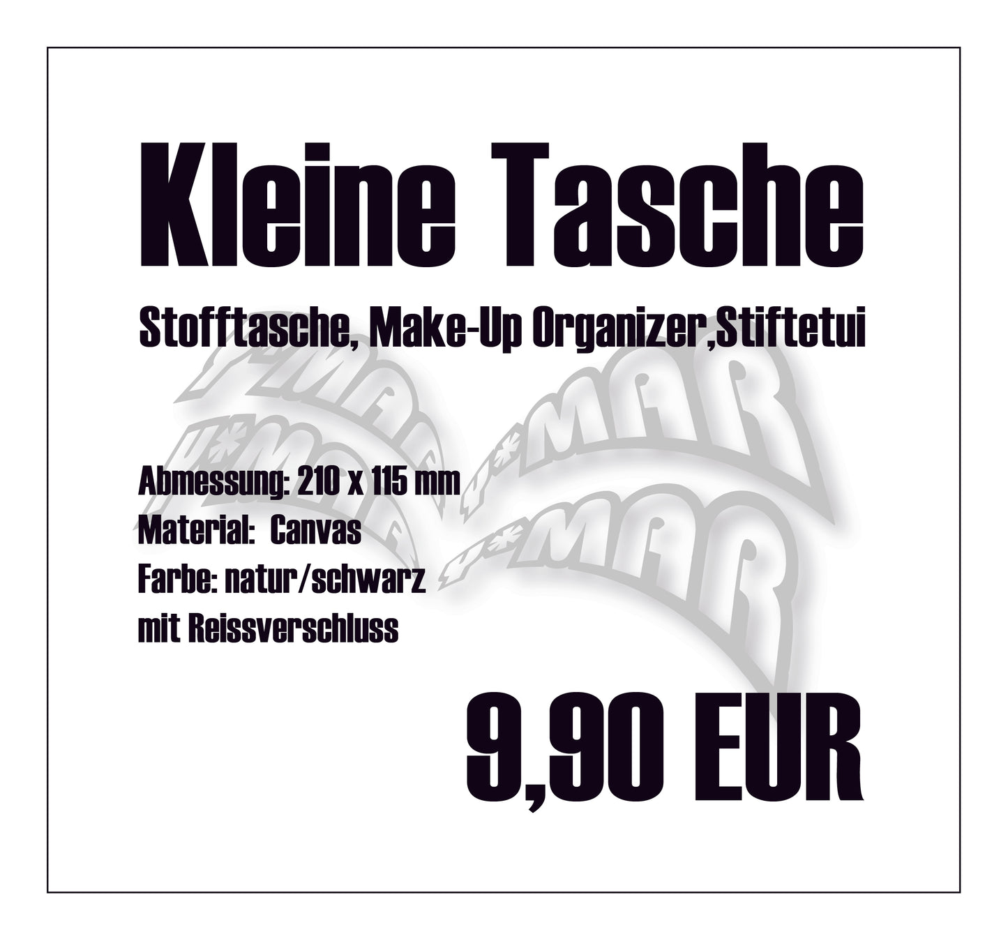 Angeleckt Meins - Festival & Weekend Organizer Bag | Club & Party Accessoires | Canvas 210x115mm