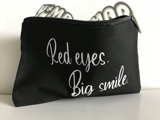 Red Eyes Big Smile - Festival & Weekend Organizer Bag | Clubber & Party Accessoires | Canvas 210x115mm