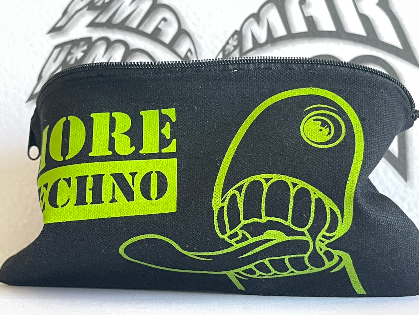 More Techno - Canvas Kosmetiktasche - Vintage Style Makeup Bag