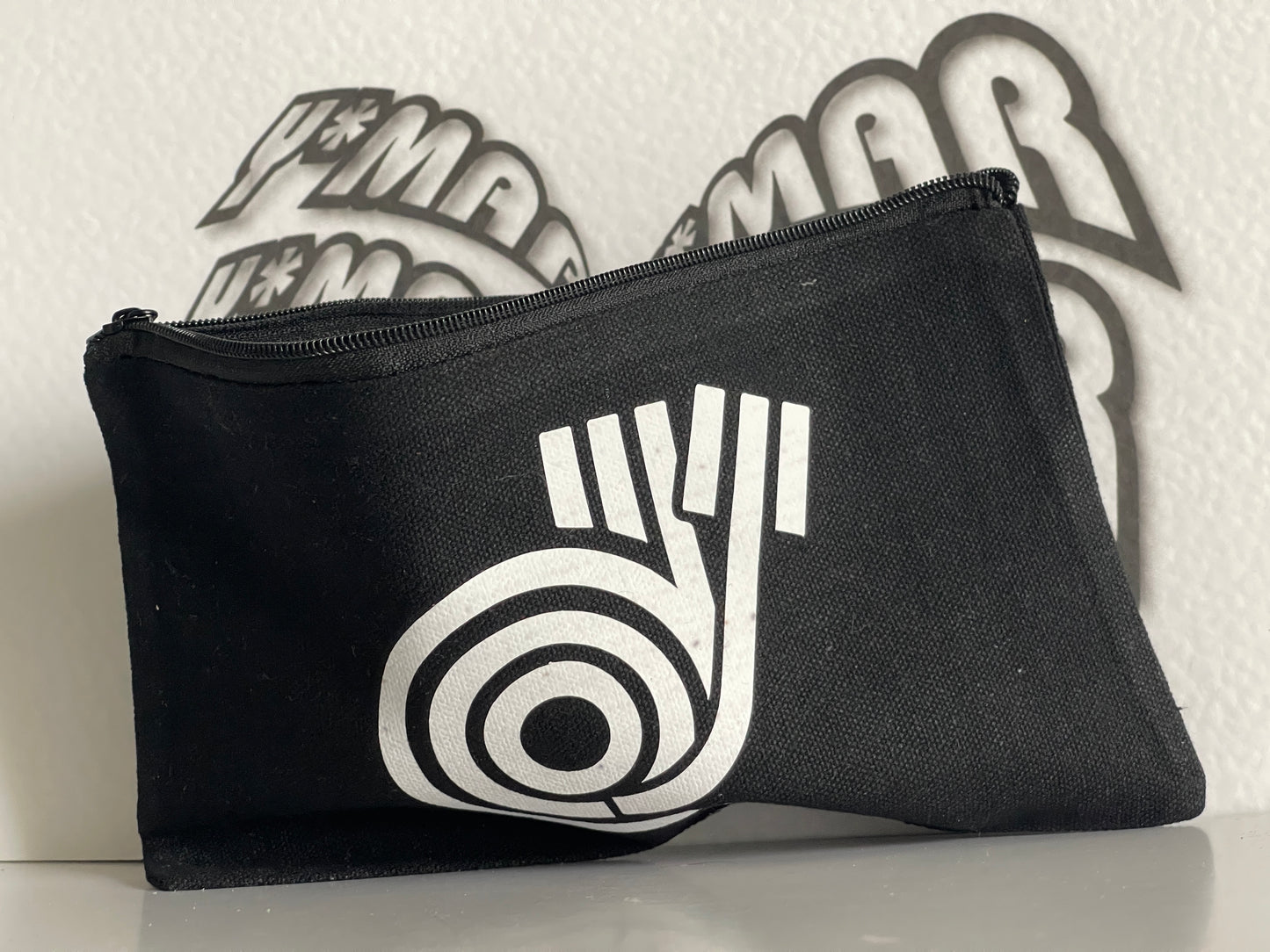 Musik an Welt aus - Canvas Kosmetiktasche - Vintage Style Makeup Organizer Bag