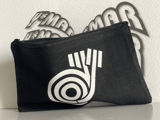 Musik an Welt aus - Canvas Kosmetiktasche - Vintage Style Makeup Organizer Bag