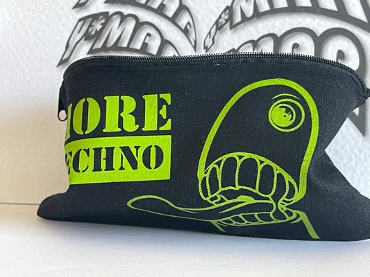 More Techno - Canvas Kosmetiktasche - Vintage Style Makeup Bag